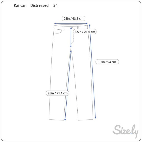 Kancan Jeans 24 Youth Women Distressed Blue - Picture 2 of 5